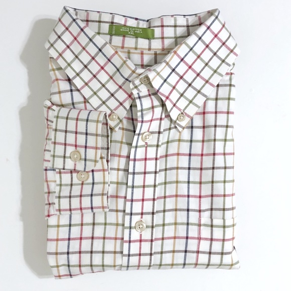 Orvis Men’s All-Cotton Grid Check Button Down Shirt XXL - Picture 1 of 6